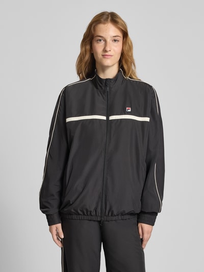FILA Oversized trainingsjack met labelstitching, model 'San SIRO' Zwart - 4