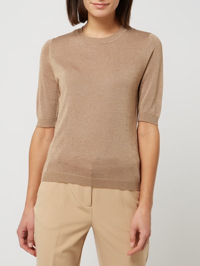 Jake*s Collection Pullover met halflange mouwen  Goud gemêleerd - 4