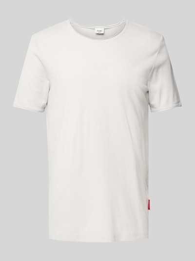 JOOP! Jeans T-Shirt mit geripptem Rundhalsausschnitt Modell 'Cesare' Hellgrau 2