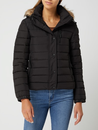 Superdry Steppjacke mit abnehmbarer Kapuze  Black 4