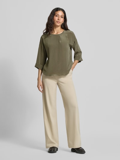 Luisa Cerano Blusenshirt mit 3/4-Ärmel Khaki 1