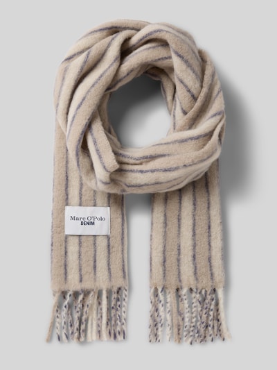 Marc O'Polo Denim Wollen sjaal met alpaca Beige - 1