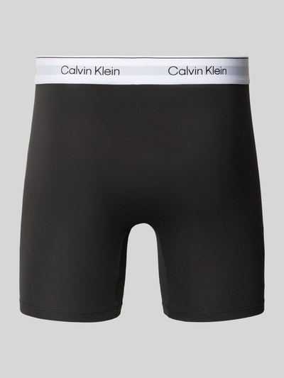 Produktfoto, schwarze Boxer Pant & Trunk aus Baumwoll-Mix im 5er-Pack Modell 'BOXER BRIEF' von Calvin Klein Underwear vor grauem Hintergrund