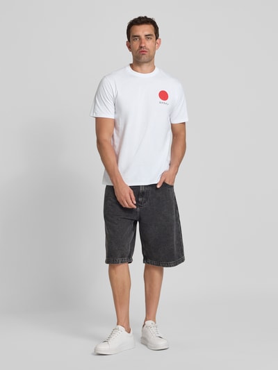 Edwin T-Shirt mit Motiv-Print Modell 'JAPANESE SUN' Weiss 1