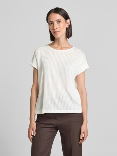 Someday Strickshirt mit Kappärmeln Modell 'Kanandi detail' Offwhite 4