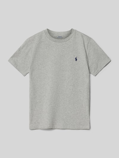 Polo Ralph Lauren Teens T-shirt met logostitching Middengrijs gemêleerd - 1