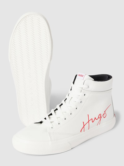 HUGO Sneakersy wysokie z obszyciem w kontrastowym kolorze model ‘Dyer’ w kolorze czarnym Biały 3
