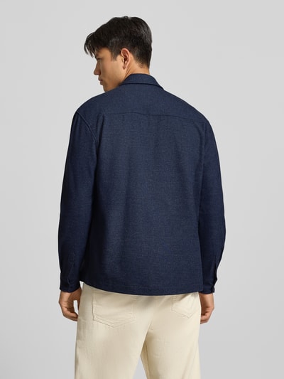 ONLY & SONS Hemdjacke mit Brusttaschen mit Viskose-Anteil Dunkelblau Melange 5