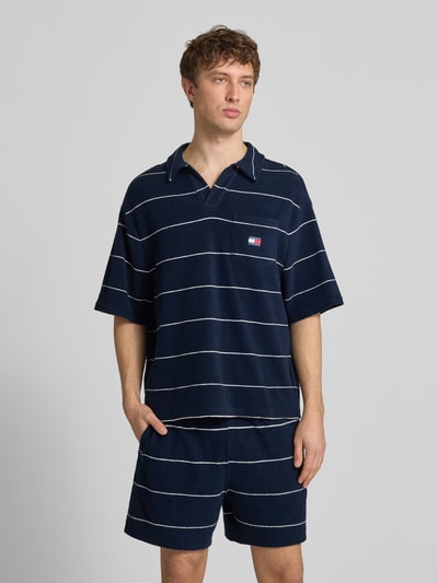 Tommy Jeans Regular Fit Poloshirt aus Baumwoll-Mix Marine 4
