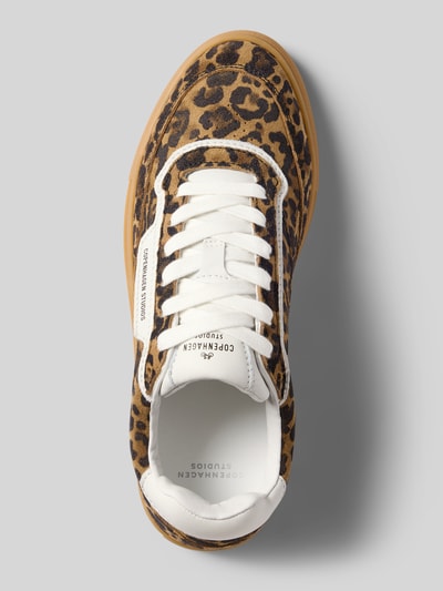 Copenhagen Sneakersy ze skóry z detalem z logo model ‘CPH90’ Beżowy 3