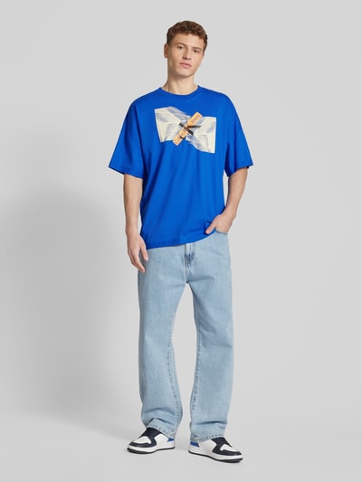 Calvin Klein Jeans T-Shirt mit Label-Print Modell 'SKYSCRAPER URBAN' Royal 1