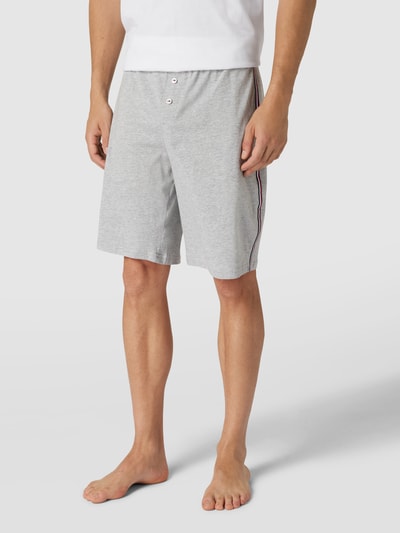 Tommy Hilfiger Pyjama-Shorts mit Logo-Stitching Hellgrau 4