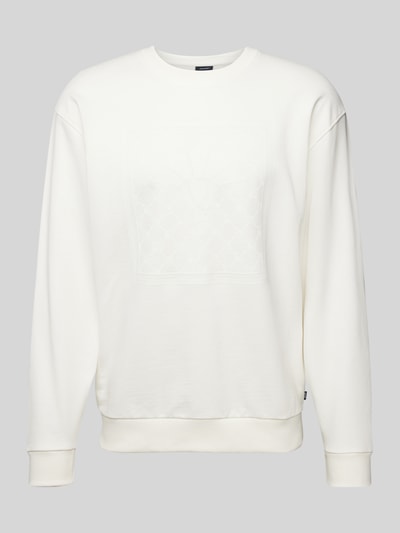 JOOP! Collection Sweatshirt met motiefprint en ronde hals Offwhite - 2