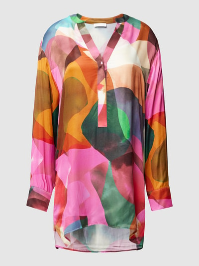 Better Rich Blouse van viscose met all-over motief Felroze - 2