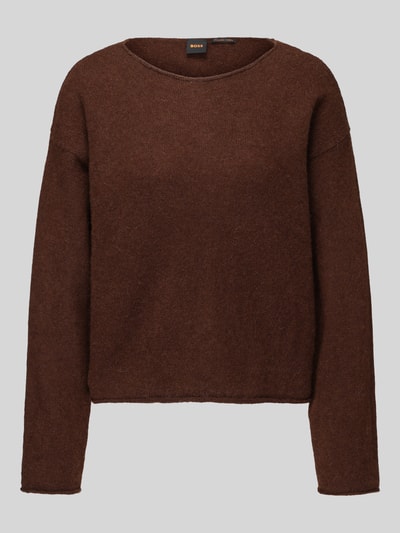 BOSS Orange Regular Fit Pullover aus Alpaka-Mix mit Woll-Anteil Modell 'C_Follettino' Mittelbraun 2