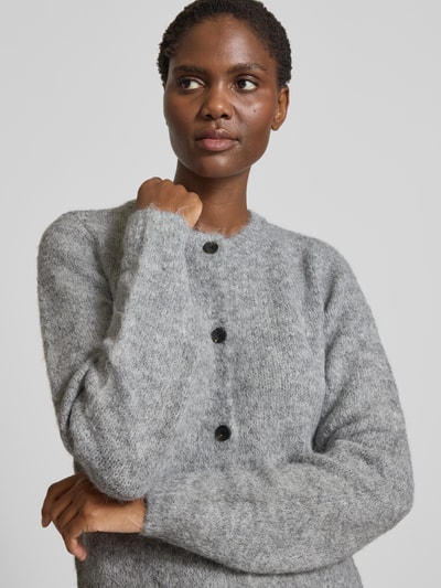 Vero Moda Kurtka z dzianiny o kroju regular fit z dodatkiem wełny model ‘NOVAH’ Średnioszary 3