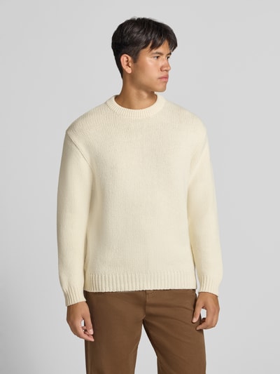 Edwin Strickpullover aus Woll-Mix Modell 'ELLIS HIBIKI' Offwhite 4