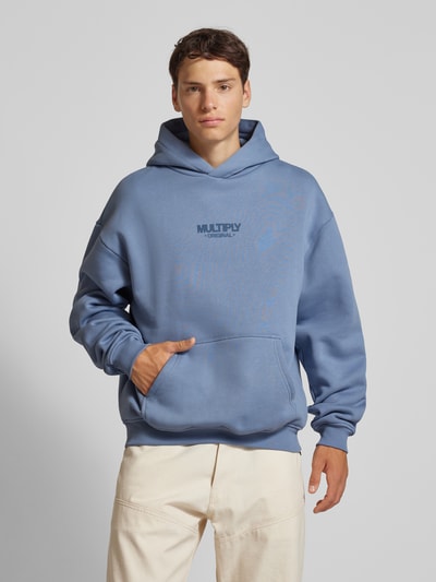 Multiply Apparel Oversized hoodie met labelprint Blauw - 4