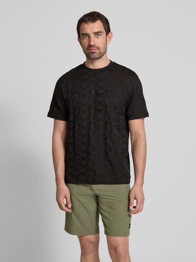 BOSS Green T-shirt met labelprint Zwart - 4