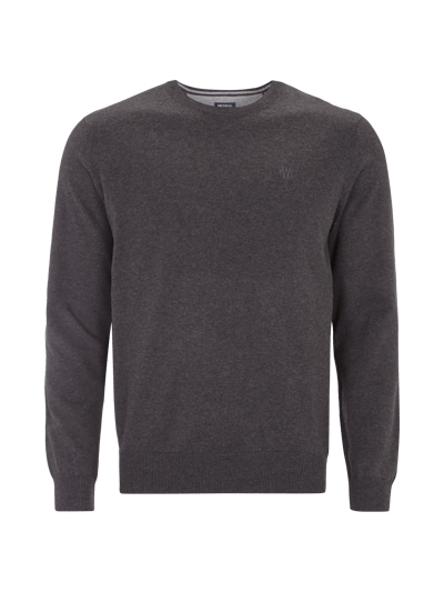 MCNEAL Strickpullover mit Logo-Stickerei (anthrazit melange  