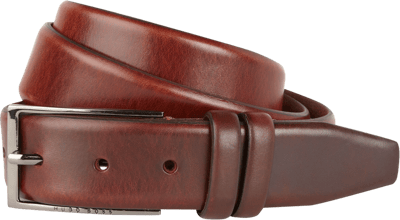 BOSS Carmello leren riem met doornsluiting Cognac - 3