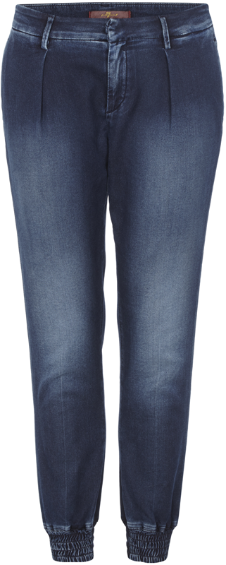 7 For All Mankind - Tapered Fit Stone Washed Jeans Blau 5