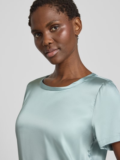 Christian Berg Woman Selection Blusenshirt aus Satin mit Rundhalsausschnitt Tuerkis 3