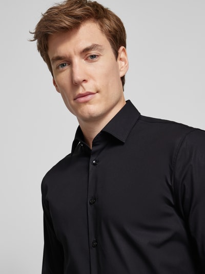 s.Oliver BLACK LABEL Slim fit zakelijk overhemd met stretch Zwart - 3