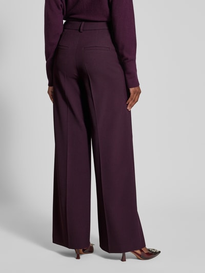 Luisa Cerano Wide Leg Stoffhose mit Bügelfalten Bordeaux 5