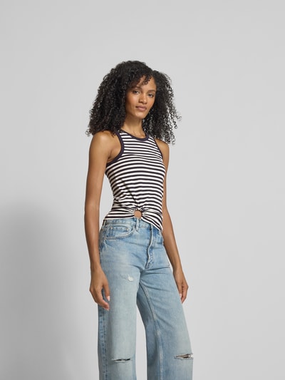 Rabanne Tanktop mit gerippten Abschlüssen Marine 4