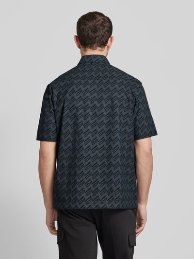 BOSS Green Regular fit vrijetijdsoverhemd met all-over print, model 'Bechno' Antraciet - 5