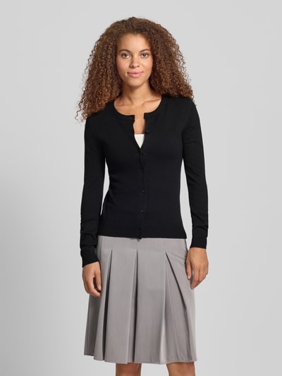 Pieces Slim fit gebreid jack van viscosemix, model 'NORA'  - 4