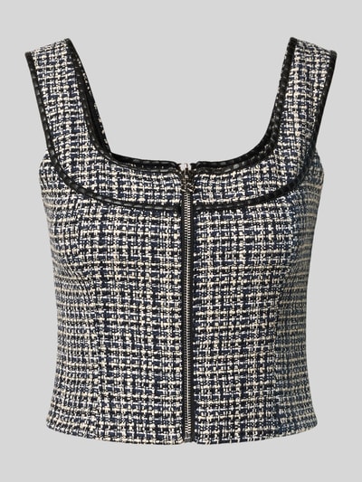 HUGO Top met ritssluiting, model 'Cusene' Marineblauw - 2