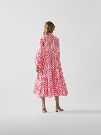 Diane von Furstenberg Blusenkleid in Midilänge Pink 5