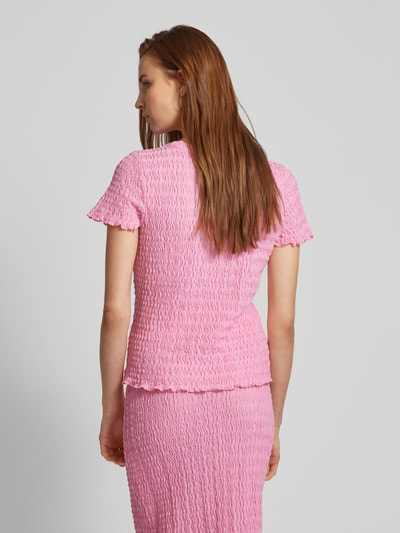 Rich & Royal T-shirt met structuurmotief Roze - 5