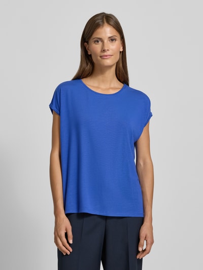 Vero Moda T-shirt o kroju regular fit z mieszanki lyocellu model ‘AVA’ Królewski niebieski 4