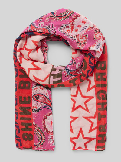 Codello Schal mit Statement-Print Pink 1