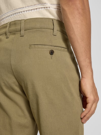 Christian Berg Men Regular fit broek met steekzakken Kaki gemêleerd - 3