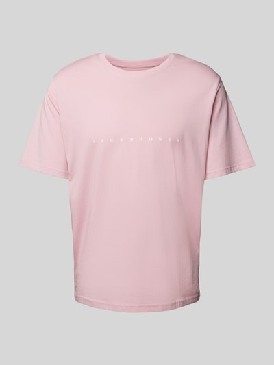 Jack & Jones T-Shirt mit Label-Print Modell 'STAR' Pink 1