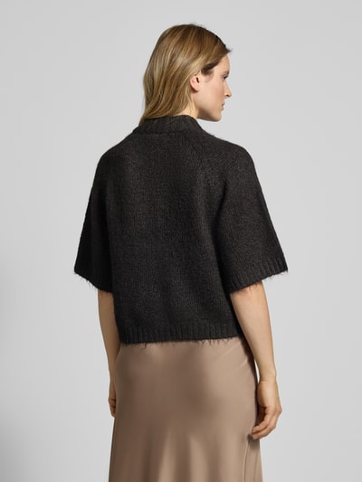 Neo Noir Loose Fit Strickjacke mit Woll-Anteil Modell 'Benutta' Dunkelbraun 5
