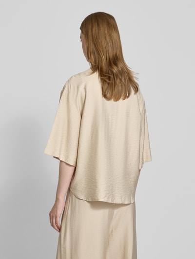 MSCH Copenhagen Bluzka o kroju relaxed fit z efektem marszczenia model ‘Nyla Amabella’ Beżowy 5