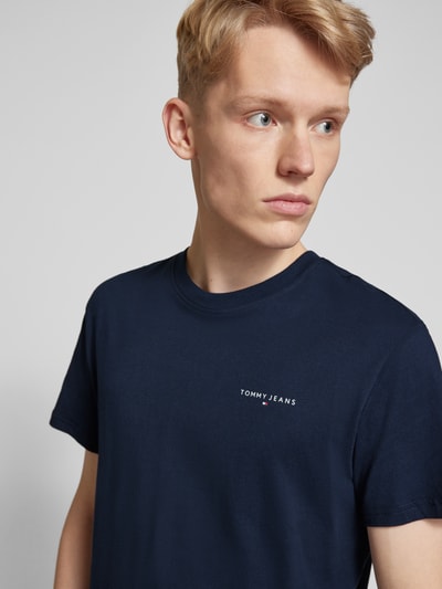 Tommy Jeans T-Shirt mit Label-Print Marine 3