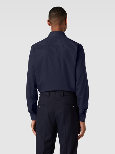 CK Calvin Klein Slim fit zakelijk overhemd met kentkraag, model 'POPLIN' Marineblauw - 5