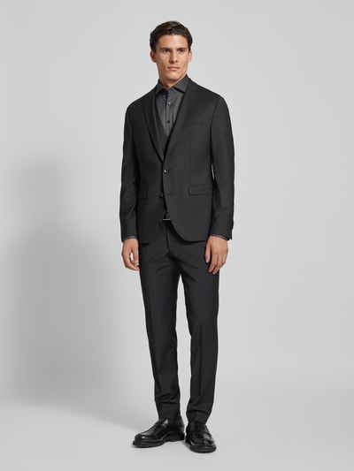 Jake*s Slim fit zakelijk overhemd van premium kwaliteit Antraciet - 1