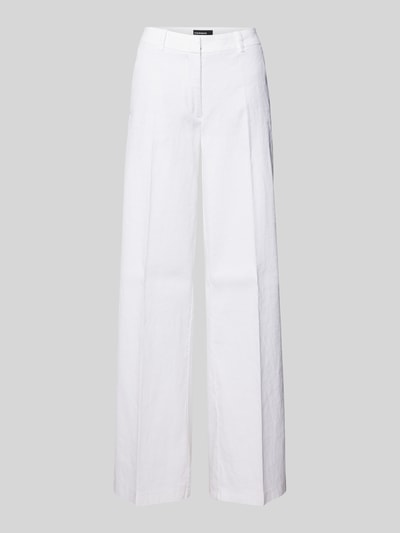 Cambio Relaxed Fit Leinenhose mit Eingrifftaschen Offwhite 2