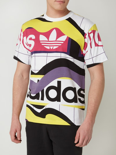 adidas Originals T-shirt we wzory na całej powierzchni  Biały 4