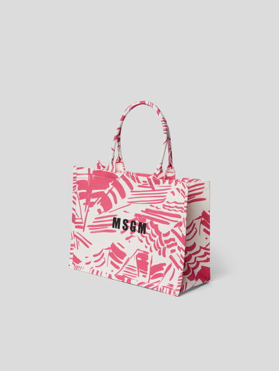 MSGM Shopper mit Allover-Muster Fuchsia 2