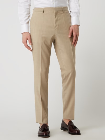 HUGO Slim Fit Anzughose aus Schurwolle Modell 'Getlin' Beige 4