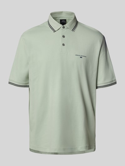ARMANI EXCHANGE Poloshirt mit Label-Print Mint 2