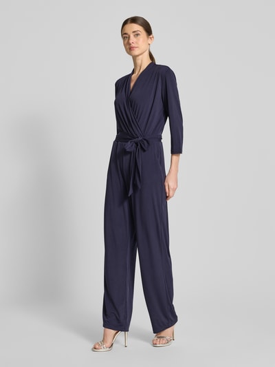 s.Oliver BLACK LABEL Regular Fit Jumpsuit mit 3/4-Arm Marine 1